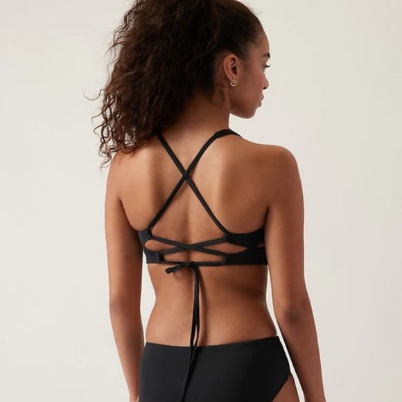 Athleta Triangle Bikini Top D-DD size SP Black - Picture 2 of 4